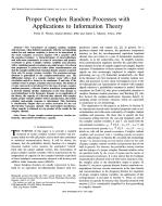 Proper Complex Random Processes with Applications to Information Theory