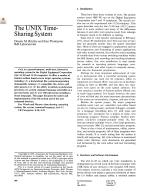 The UNIX Time-Sharing System