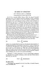ON RINGS OF OPERATORS'