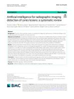 Artificial intelligence for radiographic imaging detection of caries lesions: a systematic review