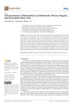 Advancements in Photovoltaic Cell Materials: Silicon, Organic, and Perovskite Solar Cells