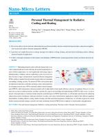 Personal Thermal Management by Radiative Cooling and Heating