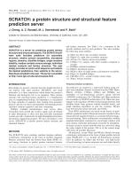 SCRATCH: a protein structure and structural feature prediction server