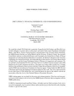DEBT LITERACY, FINANCIAL EXPERIENCES, AND OVERINDEBTEDNESS