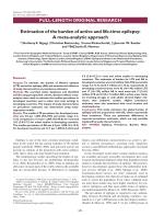 Estimation of the burden of active and life-time epilepsy: A meta-analytic approach