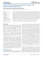 Flavonoids: biosynthesis, biological functions, and biotechnological applications