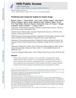 Predicting new molecular targets for known drugs