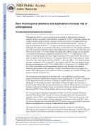 Rare chromosomal deletions and duplications increase risk of schizophrenia
