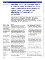 Modified FOLFOX6 plus bevacizumab with and without nivolumab for first-line treatment of metastatic colorectal cancer: phase 2 results from the CheckMate 9X8 randomized clinical trial