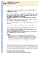 IL-22 mediates mucosal host defense against Gram-negative bacterial pneumonia