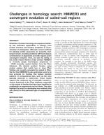 Challenges in homology search: HMMER3 and convergent evolution of coiled-coil regions