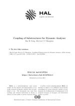 Coupling of Substructures for Dynamic Analyses