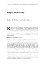 Religion and Economy