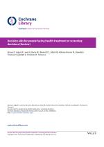 Decision aids for people facing health treatment or screening decisions (Review)