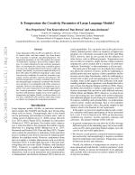 Is Temperature the Creativity Parameter of Large Language Models?