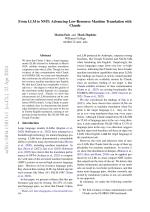 From LLM to NMT: Advancing Low-Resource Machine Translation with Claude