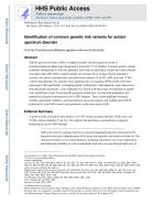Identification of common genetic risk variants for autism spectrum disorder