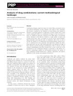 Analysis of drug combinations: current methodological landscape