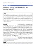 CAR-T cell therapy: current limitations and potential strategies