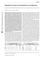 Regulation of noise in the expression of a single gene