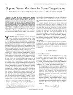 Support Vector Machines for Spam Categorization