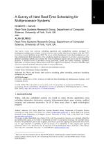 A Survey of Hard Real-Time Scheduling for Multiprocessor Systems