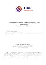 Probabilistic counting algorithms for data base applications