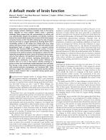 A default mode of brain function