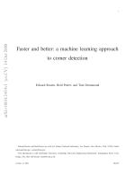 Faster and better: a machine learning approach to corner detection