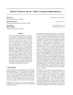 Efficient Projections onto the ℓ1-Ball for Learning in High Dimensions