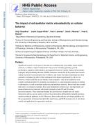 The impact of extracellular matrix viscoelasticity on cellular behavior