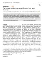 Therapeutic peptides: current applications and future directions