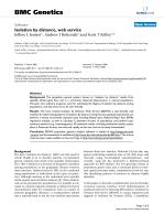 Isolation by distance, web service