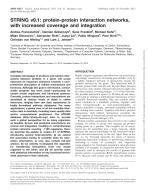 STRING v9.1: protein-protein interaction networks, with increased coverage and integration