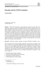 Education and the COVID-19 pandemic