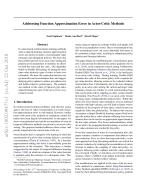 Addressing Function Approximation Error in Actor-Critic Methods