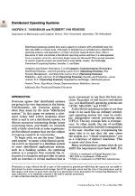 Distributed Operating Systems
