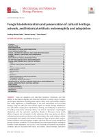 Fungal biodeterioration and preservation of cultural heritage, artwork, and historical artifacts: extremophily and adaptation