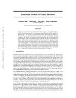 Recurrent Models of Visual Attention