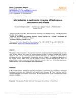 Microplastics in sediments: A review of techniques, occurrence and effects