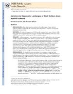 Genomic and Epigenomic Landscapes of Adult De Novo Acute Myeloid Leukemia