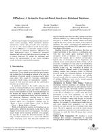DBXplorer: A System for Keyword-Based Search over Relational Databases