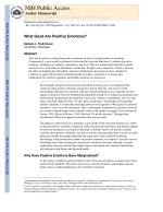 What Good Are Positive Emotions?