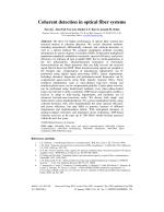 Coherent detection in optical fiber systems