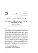 Lesion analysis of the brain areas involved in language comprehension