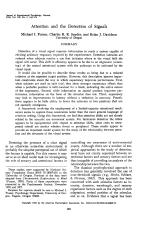 Attention and the Detection of Signals