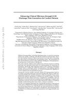 Enhancing Clinical Efficiency through LLM: Discharge Note Generation for Cardiac Patients
