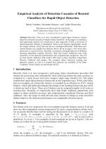 Empirical Analysis of Detection Cascades of Boosted Classifiers for Rapid Object Detection