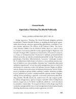 Agonistics: Thinking The World Politically