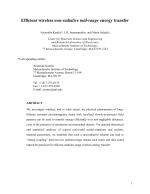Efficient wireless non-radiative mid-range energy transfer
